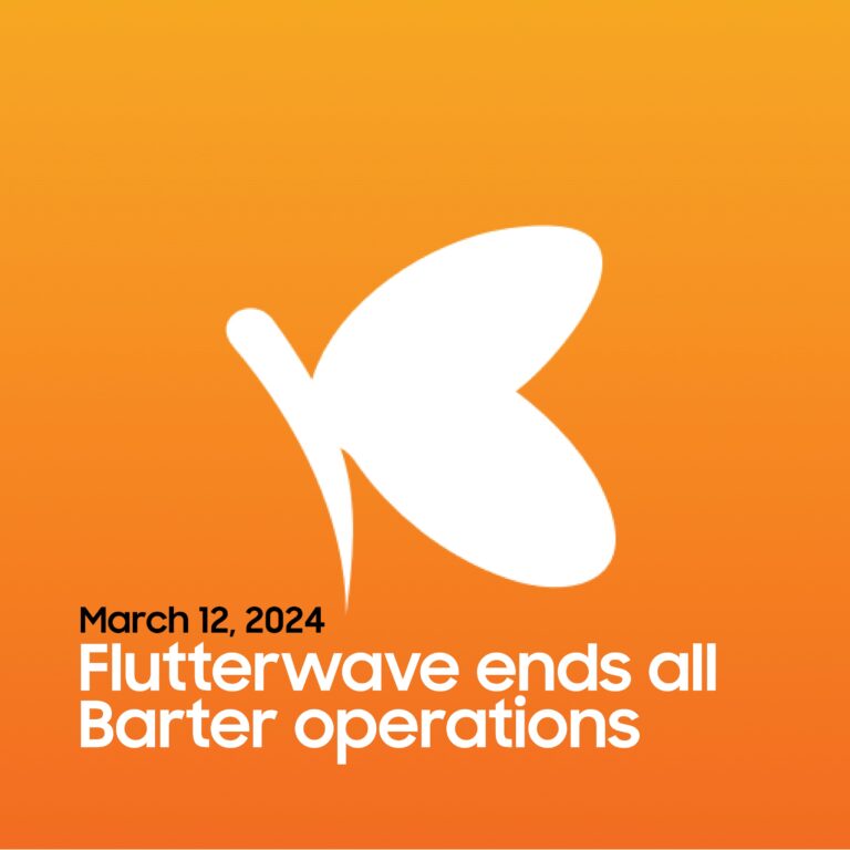 Flutterwave Shuts down Barter for good.
